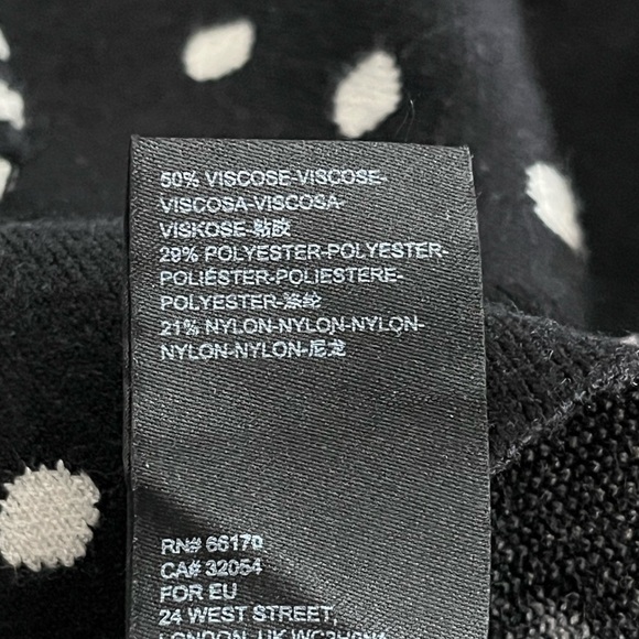 Anthropologie Lizzie Mock Neck Sweater Mixed Print Polka Dot Strips - Picture 11 of 11